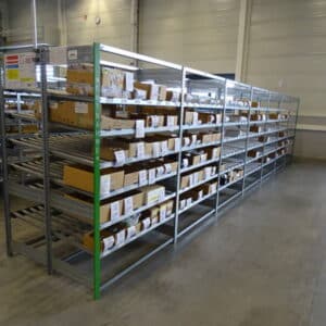 BITO Durchlaufregal mit Rollenbahnen – Bild 1