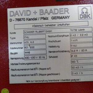 DAVID+BAADER Umluftofen – Bild 3