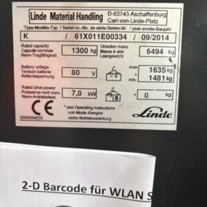 LINDE  K Hochregal- / Schmalgangstapler – Bild 7