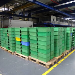 Palette SCHÄFER Sichtlagerkästen á 32 Stck. Typ 14/-2 grün – Bild 1