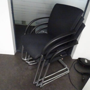 RESERVIERT! KÖNIG & NEURATH Freischwinger Bepsrechungsstuhl Besucherstuhl stapelbar – Bild 10