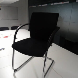 RESERVIERT! KÖNIG & NEURATH Freischwinger Bepsrechungsstuhl Besucherstuhl stapelbar – Bild 2