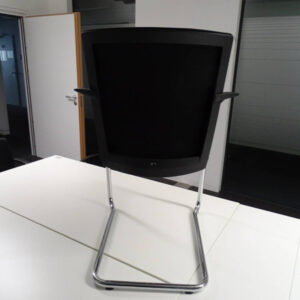 RESERVIERT! KÖNIG & NEURATH Freischwinger Bepsrechungsstuhl Besucherstuhl stapelbar – Bild 4