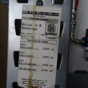 META Multipal-S Schwerlastregal – Bild 6