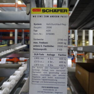 SCHÄFER KDR Durchlaufregal mit Rollenbahnen – Bild 5