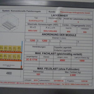 MECALUX Schwerlastregal / Palettenregal als Doppelregal – Bild 5