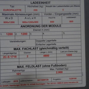 MECALUX Schwerlastregal / Palettenregal als Doppelregal – Bild 6