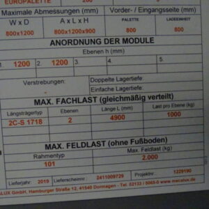 MECALUX Schwerlastregal / Palettenregal als Doppelregal – Bild 8