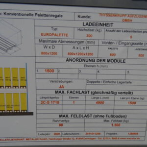 MECALUX Schwerlastregal / Palettenregal als Doppelregal – Bild 8
