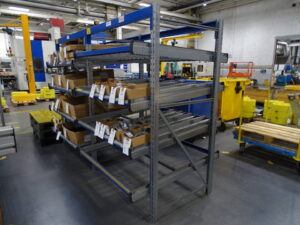 BITO Kommissionierregal mit Rollenbahnen