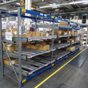 BITO Kommissionierregal mit Rollenbahnen – Bild 1