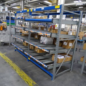 BITO Kommissionierregal mit Rollenbahnen – Bild 1