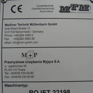 MTM Rotojet 22198 Reinigungsanlage – Bild 5