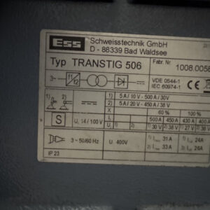 ESS Schweißgerät TransTig 506 – Bild 4