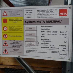 META Multipal Schwerlastregal / Palettenregal – Bild 4