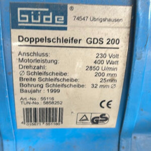 Guede GDS 200 Doppelschleifer auf Staender – Bild 4