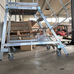 Günzburger Steigtechnik (MUNK) 50105 Podestleiter fahrbar 5 Stufen – Bild 4