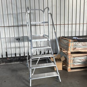 Günzburger Steigtechnik (MUNK) 50105 Podestleiter fahrbar 5 Stufen – Bild 5